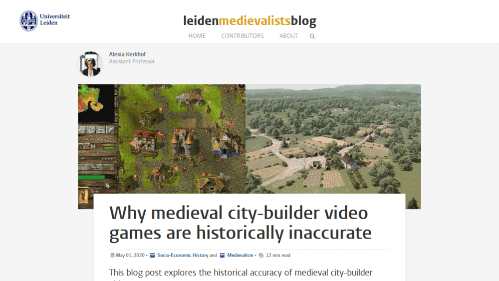 Why medieval city-builder video games are historically inaccurate - Leiden Medievalists Blog