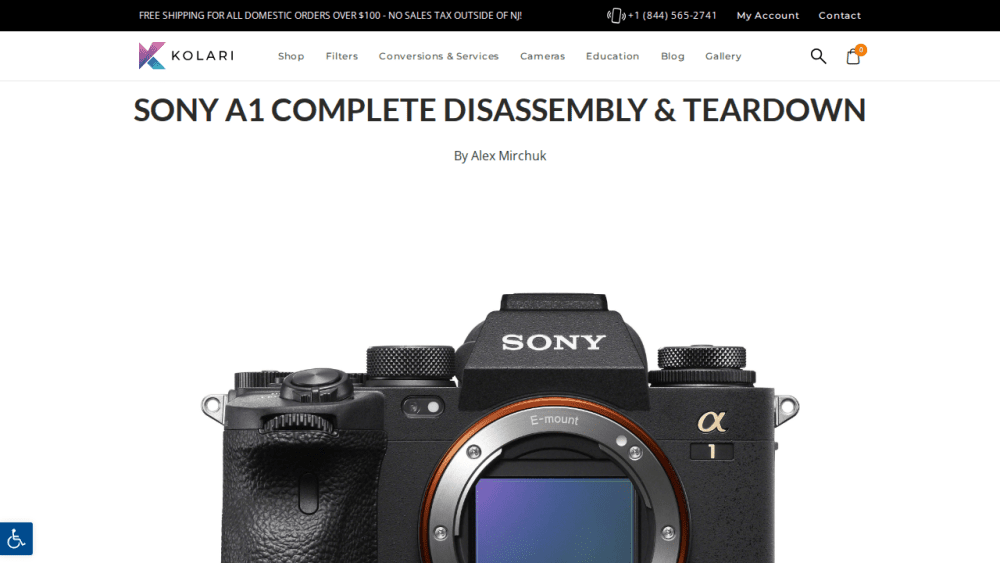 Sony A1 Complete Disassembly And Teardown - Kolari Vision 2022