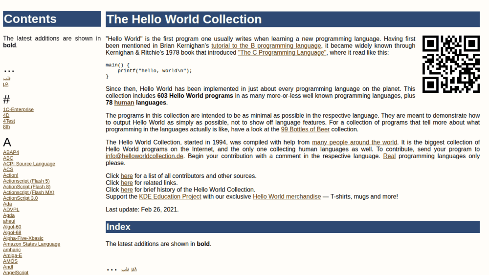 The Hello World Collection