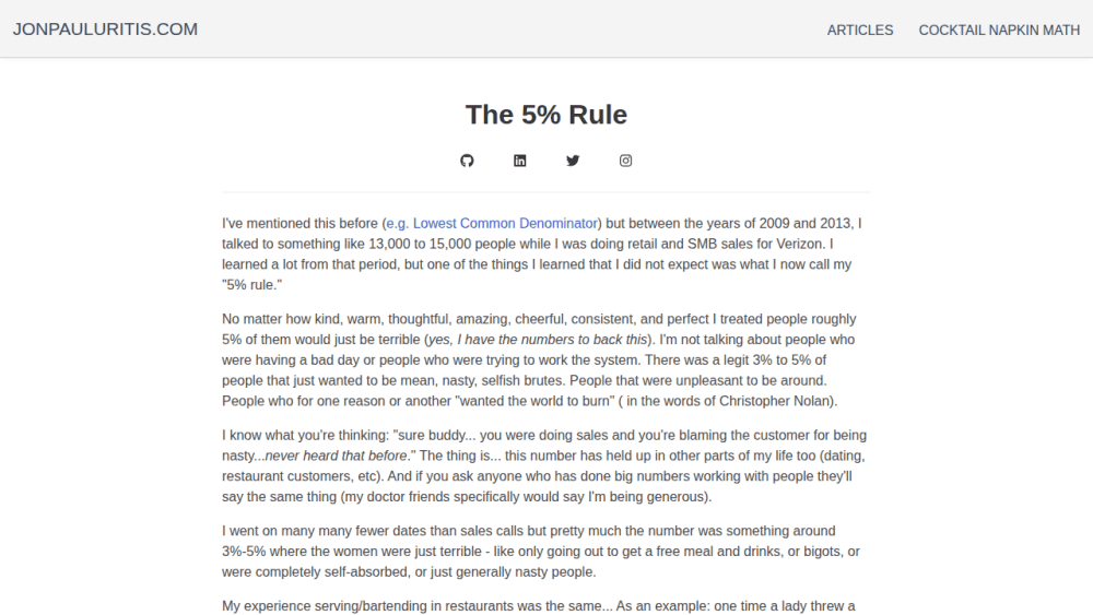 The 5% Rule
