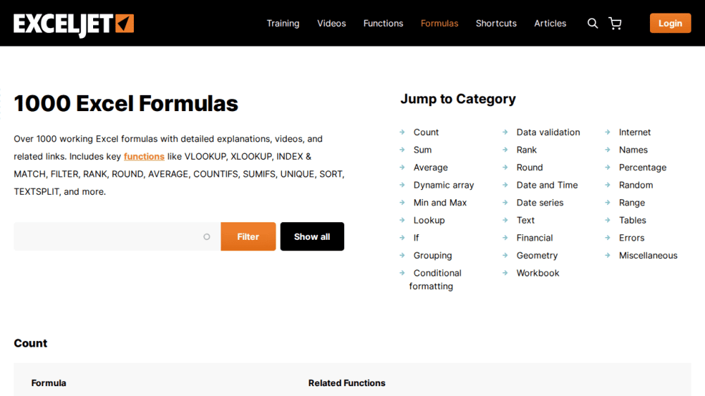 500 Excel Formulas