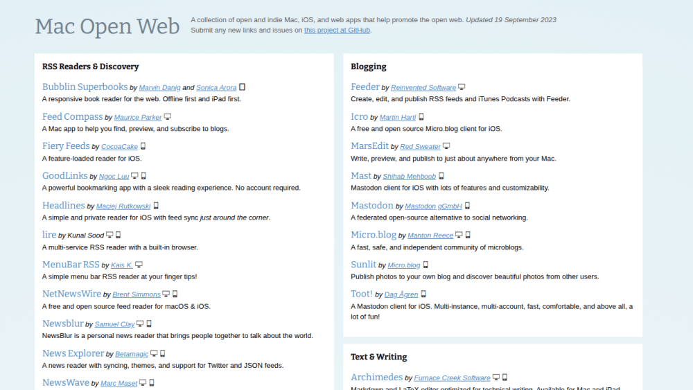 Mac Open Web, by Brian Warren
