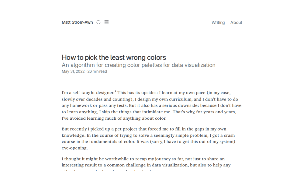 How to pick the least wrong colors || Matthew Ström, designer-leader