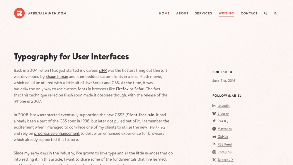 Typography for User Interfaces | Viljami Salminen