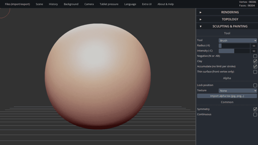 SculptGL - A WebGL sculpting app