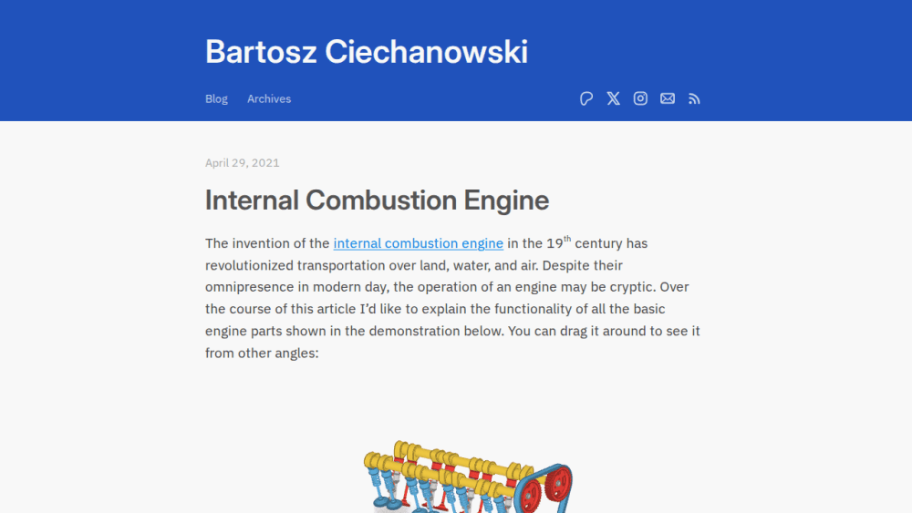Internal Combustion Engine – Bartosz Ciechanowski
