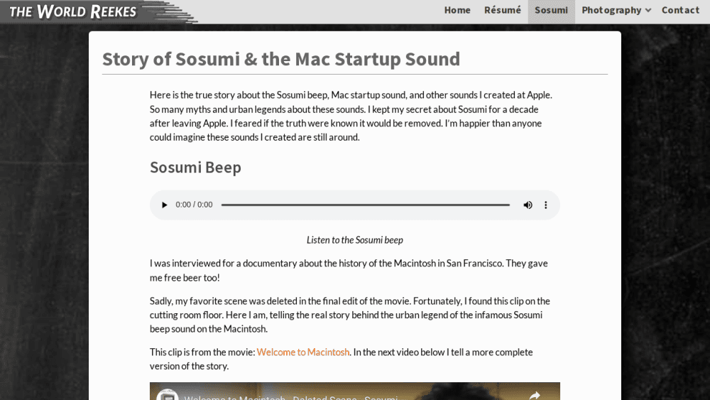 Story of Sosumi & the Mac Startup Sound | Jim Reekes