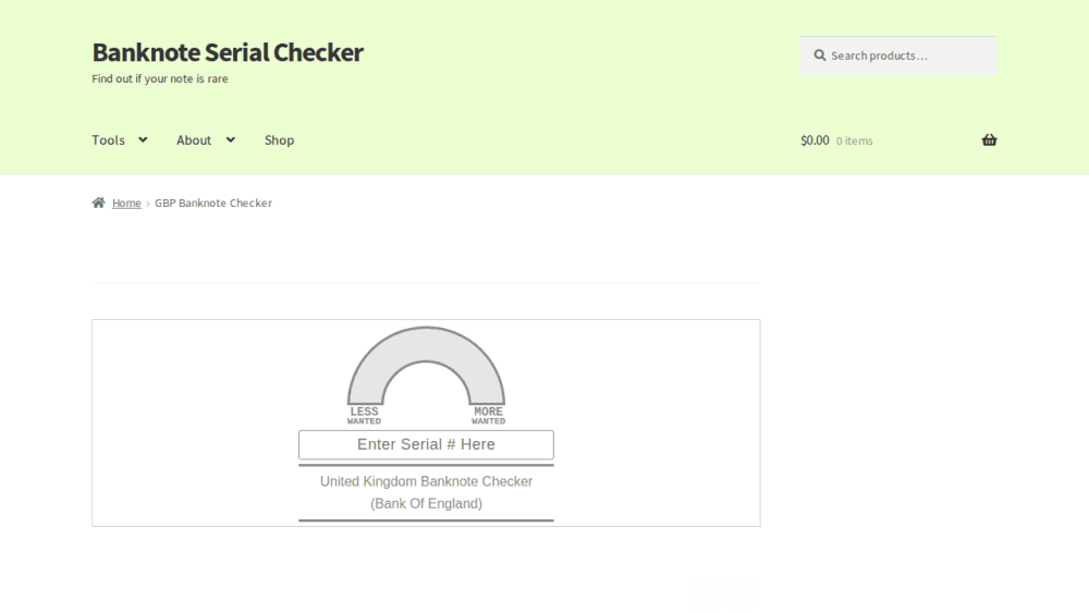 GBP Banknote Checker - Banknote Serial Checker