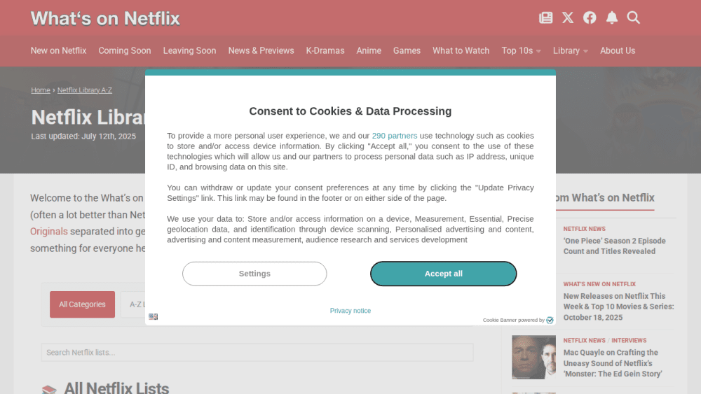 Netflix Library A-Z - What's on Netflix