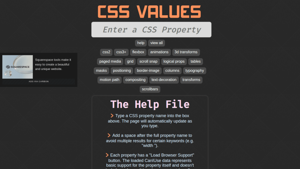 CSS Values | CSS Reference, Properties and Values, Browser Support