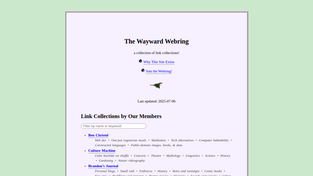 Welcome to the Wayward Web!