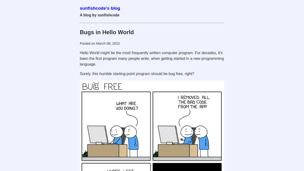 Bugs in Hello World · sunfishcode's blog