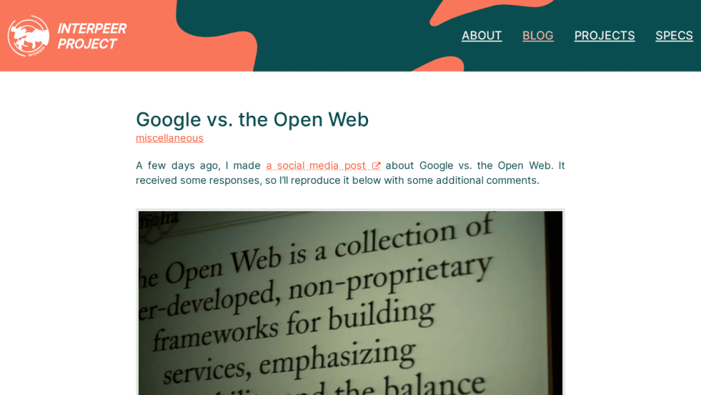 Google vs. the Open Web