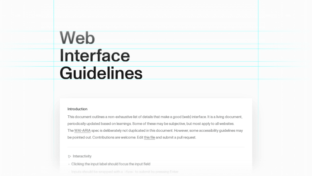 Web Interface Guidelines