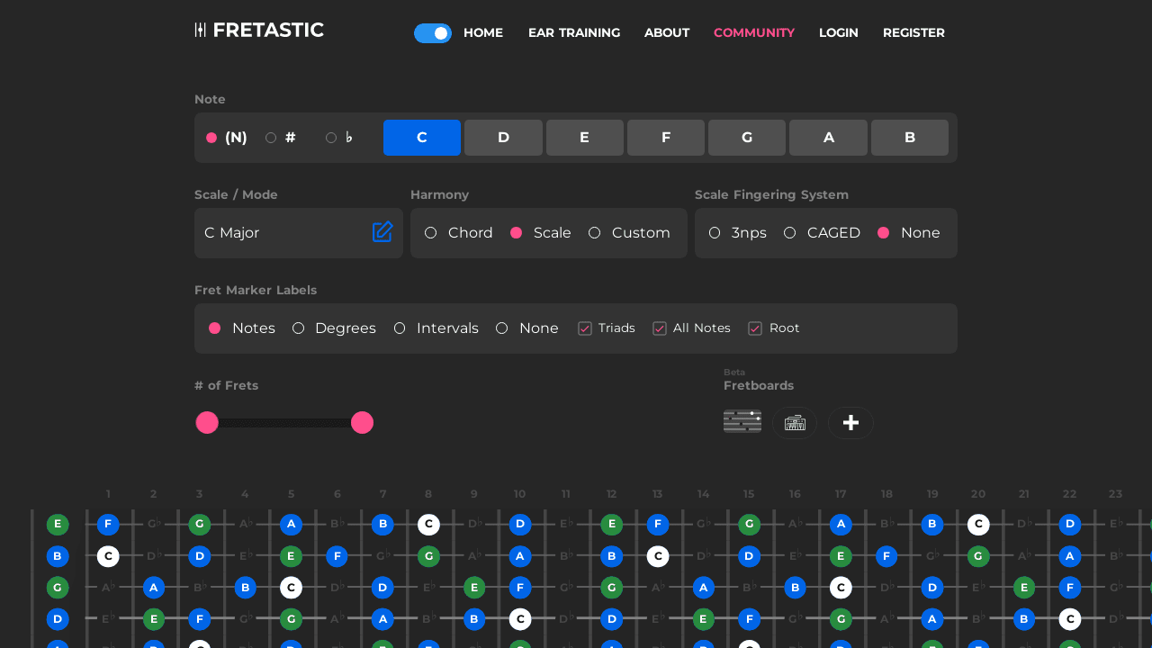 Fretastic - A Free Interactive Guitar Fretboard App