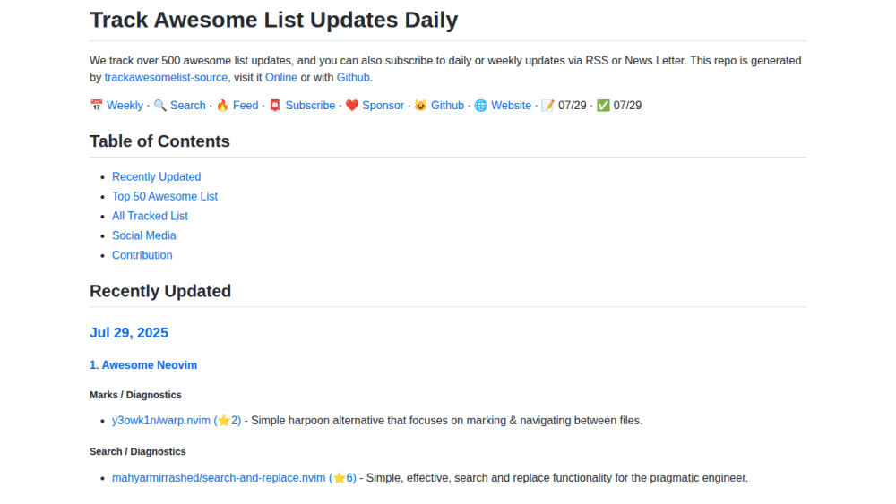 Track Awesome List