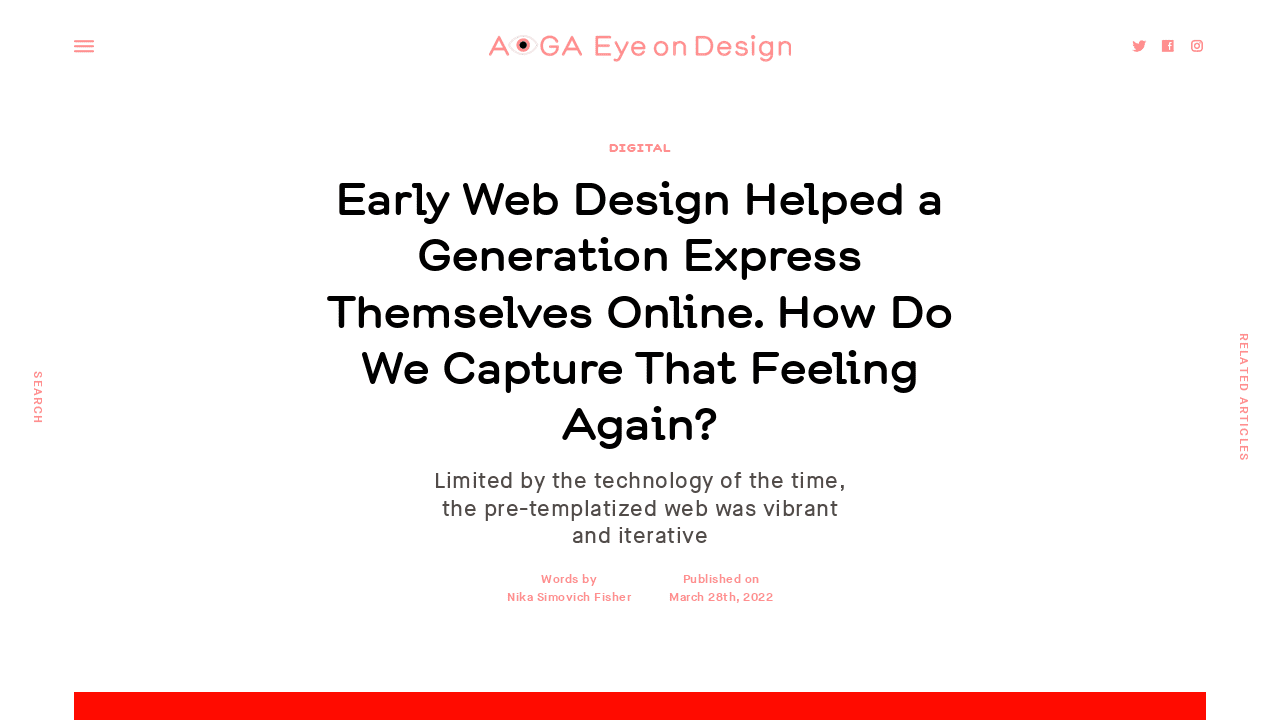 Early Web Design Helped a Generation Express Themselves Online. How Do We Capture That Feeling Again?