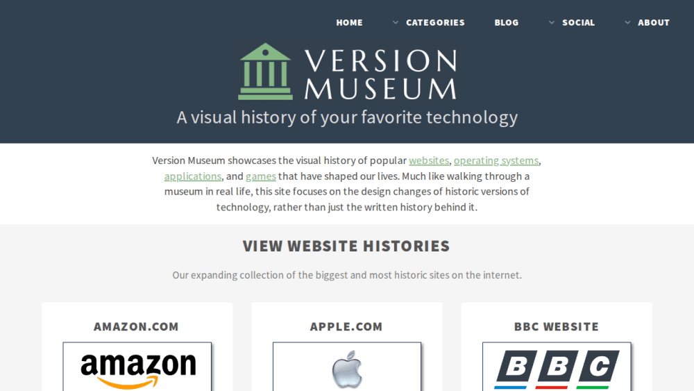 Version Museum: A Visual History of Your Favorite Technology