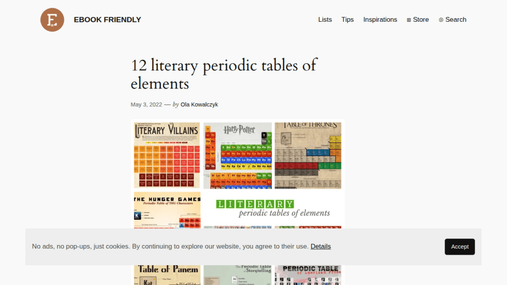 12 literary periodic tables of elements – Ebook Friendly