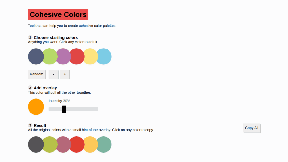 Cohesive Colors | Create more cohesive color palettes.