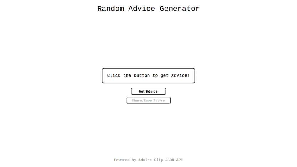 Random Advice Generator